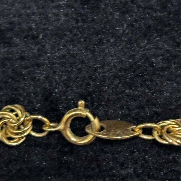 Trifari Vintage Gold-Tone Rope Style Chain Necklace 24" Women's - Picture 8 of 10